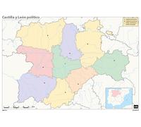 Mapa mudo es castilla y leon politico
