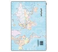 Mapa Mudo Planisferio Físico A4 (10 ud.)