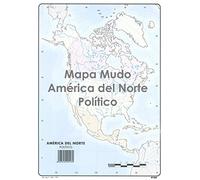 Mapa Mudo SELVI Político Din-A4 Modelo América del Norte