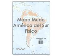 Mapa Mudo SELVI Color Din-A4 América Del Sur Físico, Caja x50