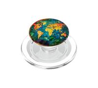 Mapa Mundial de vidrieras PopSockets PopGrip para MagSafe