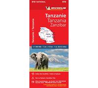 Mapa National Tanzania-Zanzíbar: Map: 810 (Mapas National Michelin)