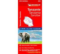 Mapa National Tanzania-Zanzíbar: Map: 810 (Mapas National Michelin)