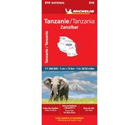 Mapa National Tanzania-Zanzíbar: Map: 810 (Mapas National Michelin)
