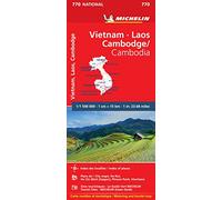 Mapa National VIETNAM, LAOS, CAMBODGE: Road and Tourist Map: 770 (Mapas National Michelin)