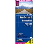 Mapa Nueva Zelanda. Escala 1:1000000: Exakte Höhenlinien. Höhenschichten-Relief. GPS-tauglich durch Gradnetz. Klassifiziertes Straßennetz. Ausführlicher Ortsindex (New Zealand (1:1.000.000))