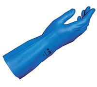 Mapa Par de Guantes, Talla 8, Nitrilo, Azul, 12.5x31x0.04 cm