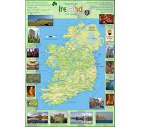 Mapa pictórico de Irlanda - 59,4 x 41,9 cm - Papel laminado