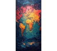 Mapa Pintar por Numeros 100x200cm Pintura Acrilica Abstracción, k-48