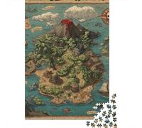 Mapa Pirata Puzzle Adultos 1000 Piezas Cumpleaños Juego De Rompecabezas Juegos EduGatoivos para Decoración del Hogar Stress Relief Toy 1000pcs (75x50cm)