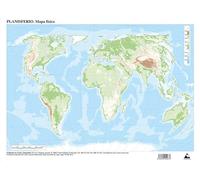 MAPA PLANISFERIO FISICO MUDO P/50 UNIDADES