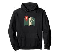 Mapa plano Pin Camp Icono Sudadera con Capucha