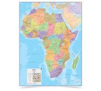 Mapa político de África grande para colgar - plastificado - 91.44 cm x 122 cm - Maps International