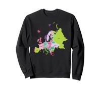 Mapa político de Europa con límites y nombres de países 2 Sudadera