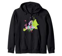 Mapa político de Europa con límites y nombres de países 2 Sudadera con Capucha
