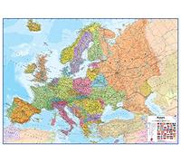 Mapa político de Europa grande - plastificado - 118,9 x 84,1 cm