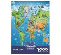 Mapa político de Europa Puzzles Geografía 1000 Piezas para Adultos Juego De Rompecabezas para Decoración del Hogar Cumpleaños Juegos Educativos Stress Relief 38x26cm/1000pcs