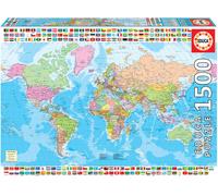 Educa Borrás - Mapa-Mundi Político Puzzle 1500 Piezas