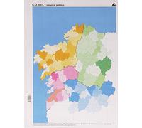 Mapa político Galicia Comarcal, pack de 50 unidades (Mapas mudos)