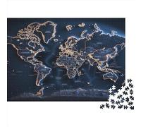 Mapa Puzzle 1000 Piezas Adultos,Puzzles para Adultos1000 Piezas,Rompecabezas De Juego De Rompecabezas Y Juego Familiar Adecuado para Hombres Y Mujeres 1000pcs (75x50cm)