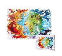 Mapa Puzzle 2000 Piezas,Grande Rompecabezas Adultos de Madera,DIY Animal Puzzles Juegos Divertidos/Relajantes/Desafiantes para Adultos y Principiantes,como Regalo para Amigos y Seres Queridos M-1014