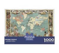 Mapa Puzzle Imposible,desafío para Adultos Atlas Entretenimiento Creativo 1000 Piezas Obra De Arte De Juego De para Adultos Y Niños A Partir De 12 Años 38x26cm/1000pcs
