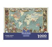 Mapa Puzzle Imposible,desafío para Adultos Atlas Entretenimiento Creativo 1000 Piezas Obra De Arte De Juego De para Adultos, Regalos A Partir De 14 Años 70x50cm/1000pcs