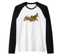 Mapa Regional Ruso Mapa De Rusia Camiseta Manga Raglan