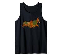 Mapa Regional Ruso Mapa De Rusia Camiseta sin Mangas