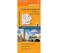 Mapa Regional South East England, Midlands, East Anglia: Map