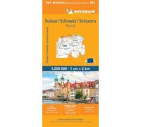 Michelin Mapa regional Suisse Nord 11551 – Mapa de carreteras y turismo, escala 1:200.000