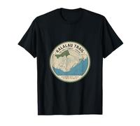 Mapa topográfico de Kalalau-Trail-Kauai Hawái Camiseta