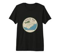Mapa topográfico de Kalalau-Trail-Kauai Hawái Camiseta Premium