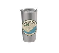 Mapa topográfico de Kalalau-Trail-Kauai Hawái Vaso térmico de acero inoxidable de doble pared