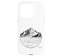 Mapa Topográfico de Montaña Contorno Línea Geología S Carcasa para iPhone 15 Pro