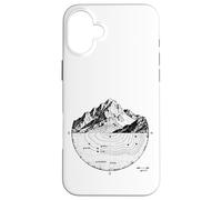 Mapa Topográfico de Montaña Contorno Línea Geología S Carcasa para iPhone 16 Plus