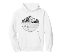 Mapa Topográfico de Montaña Contorno Línea Geología S Sudadera con Capucha