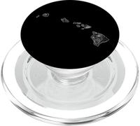 Mapa topográfico topográfico de la Cadena de Islas Hawaianas, Recuerdo de Hawái PopSockets PopGrip para MagSafe