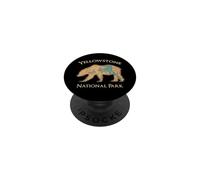Mapa Topográfico Vintage del Parque Nacional Yellowstone Bear PopSockets PopGrip Adhesivo