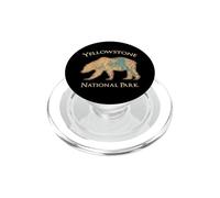 Mapa Topográfico Vintage del Parque Nacional Yellowstone Bear PopSockets PopGrip para MagSafe