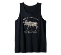 Mapa Topográfico Vintage White Mountains New Hampshire Moose Camiseta sin Mangas