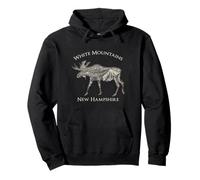 Mapa Topográfico Vintage White Mountains New Hampshire Moose Sudadera con Capucha
