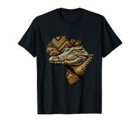 Mapa Tribal de África Cabeza de cocodrilo Vida Silvestre Africana Camiseta