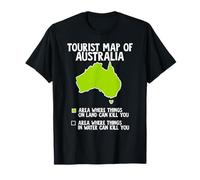 Mapa Turístico Divertido de Australia Camiseta