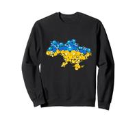 Mapa Ucrania Desde Flores - Emblema Nacional Ucrania Ucrania Sudadera