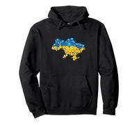 Mapa Ucrania Desde Flores - Emblema Nacional Ucrania Ucrania Sudadera con Capucha