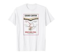 Mapa Vintage de Bright Angel Trail, Gran Cañón, Borde Sur de Arizona Camiseta