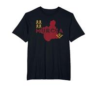 Mapa y Bandera de Murcia - Recuerdo de España de Murcia Camiseta, Hombre Tallas Grandes, Negro, 4X Alto