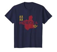 Mapa y Bandera de Murcia - Recuerdo de España de Murcia Camiseta, Niños, Azul Marino, 4 años