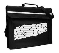 Mapac - Funda para partituras Primo en color negro - diseño de notas musicales